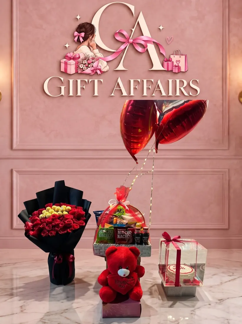 Heart Balloon & Rose Gift Set image 1