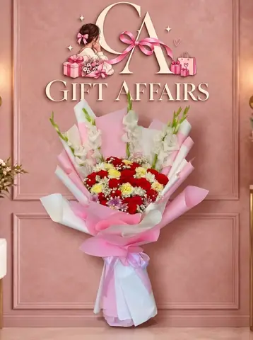 Pink Wrapped Rose Bouquet