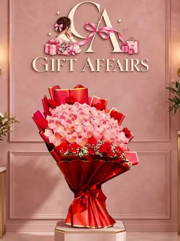 Red Wrap Banknote-Style Bouquet
