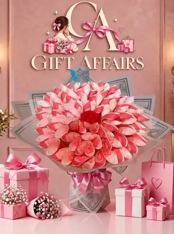 Pink Folded Banknote-Style Bouquet