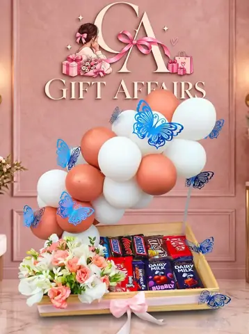 Blue Balloon Gift Display