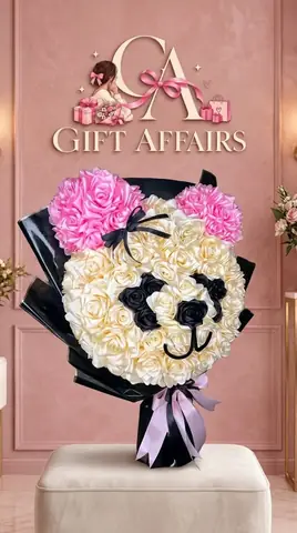 Panda Ribbon Bloom Bouquet