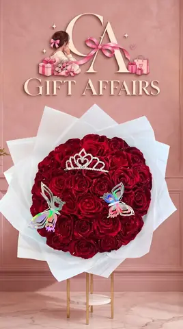 Tiara Red Rose Bouquet
